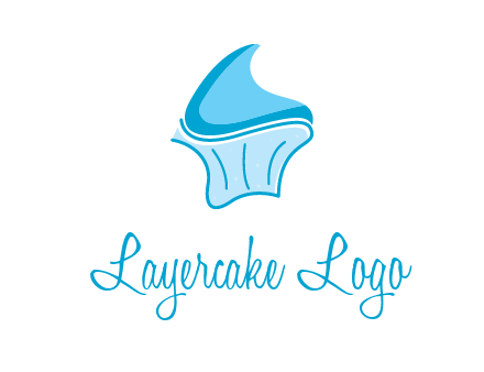 abstract curvy cupcake logo