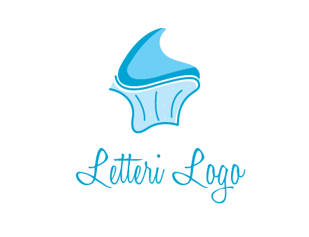 abstract curvy cupcake logo