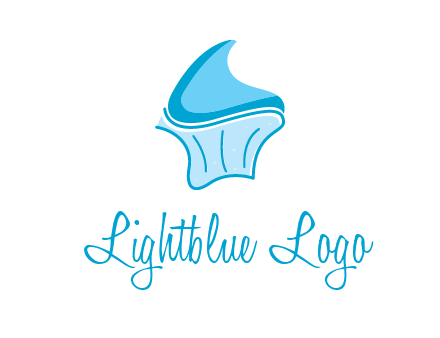 abstract curvy cupcake logo