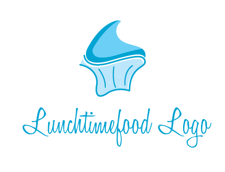 abstract curvy cupcake logo