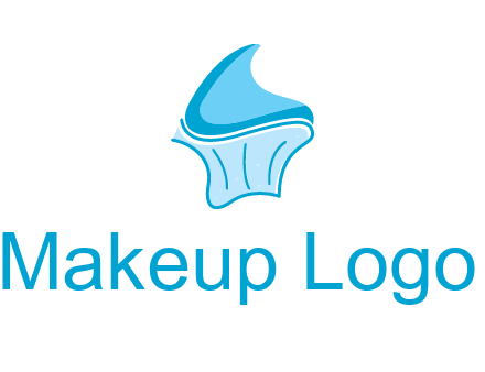 abstract curvy cupcake logo