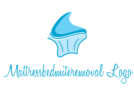 abstract curvy cupcake logo
