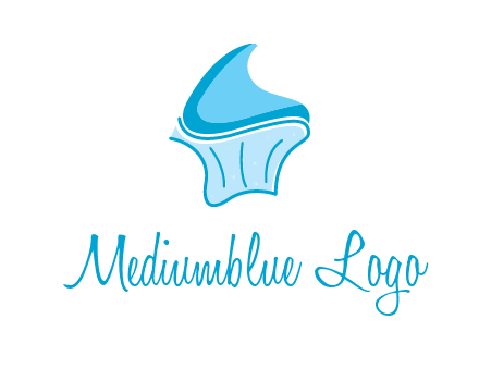 abstract curvy cupcake logo