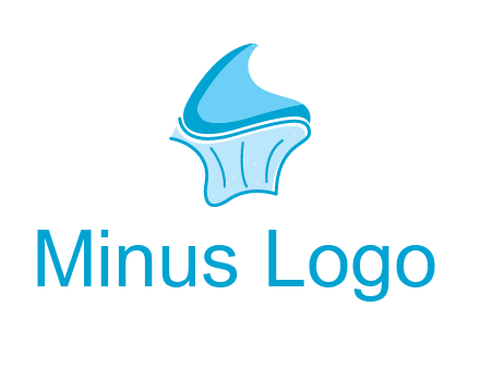 abstract curvy cupcake logo