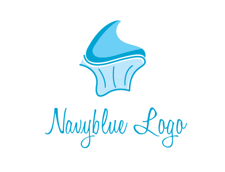 abstract curvy cupcake logo