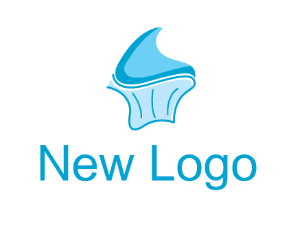 abstract curvy cupcake logo