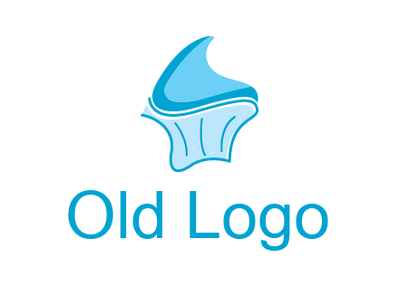 abstract curvy cupcake logo