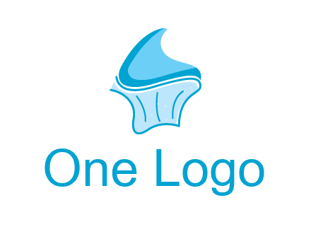 abstract curvy cupcake logo