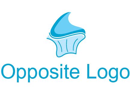 abstract curvy cupcake logo