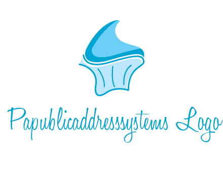 abstract curvy cupcake logo
