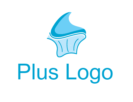 abstract curvy cupcake logo