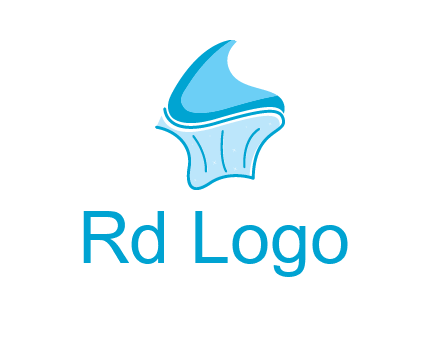 abstract curvy cupcake logo