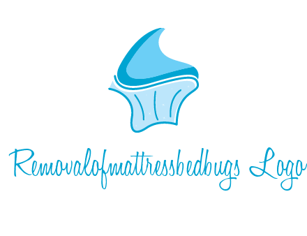 abstract curvy cupcake logo