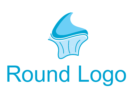 abstract curvy cupcake logo