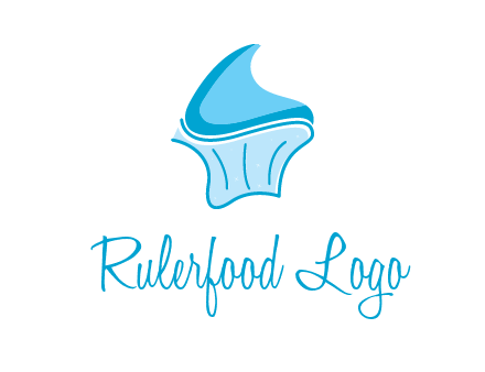 abstract curvy cupcake logo