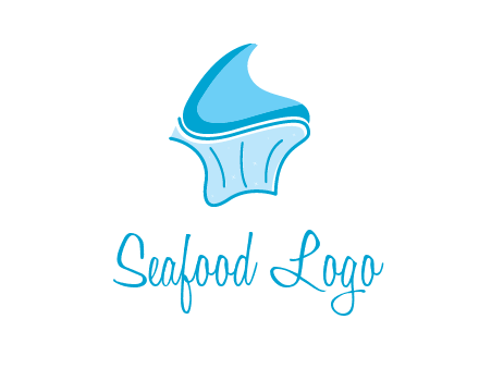 abstract curvy cupcake logo