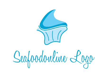 abstract curvy cupcake logo