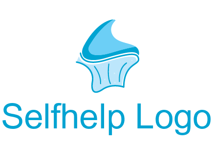 abstract curvy cupcake logo