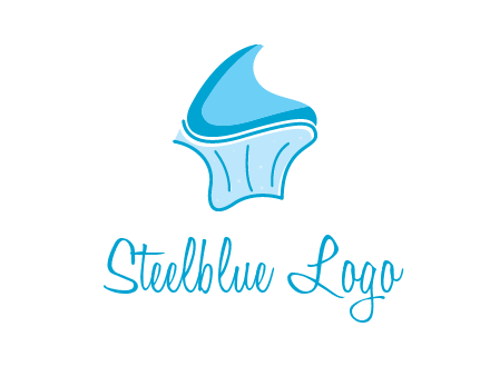 abstract curvy cupcake logo