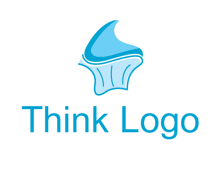 abstract curvy cupcake logo