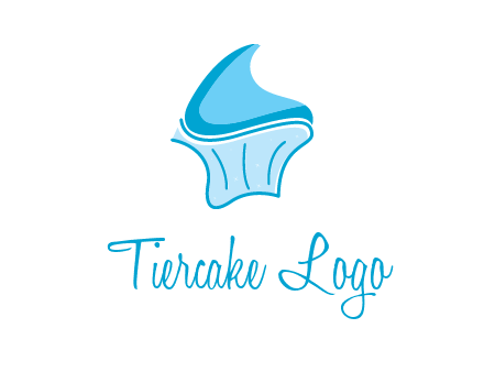 abstract curvy cupcake logo