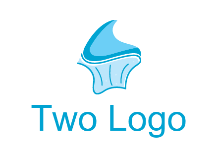 abstract curvy cupcake logo
