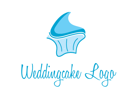 abstract curvy cupcake logo