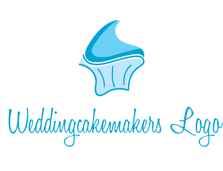 abstract curvy cupcake logo