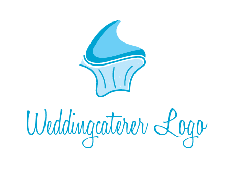 abstract curvy cupcake logo