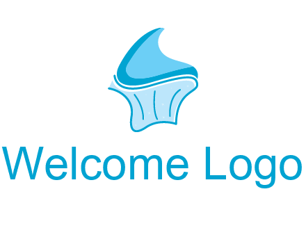 abstract curvy cupcake logo