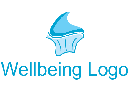 abstract curvy cupcake logo