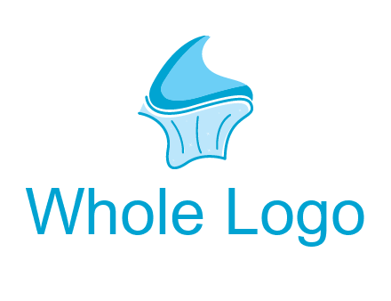 abstract curvy cupcake logo
