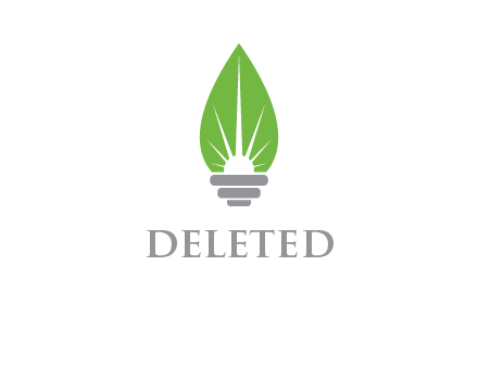 leaf bulb environmental logo