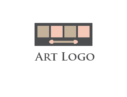 eye shadow palette beauty logo