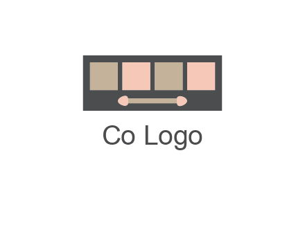 eye shadow palette beauty logo