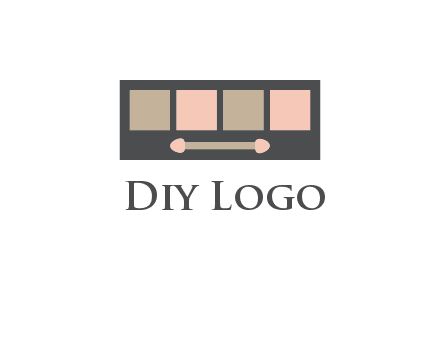 eye shadow palette beauty logo