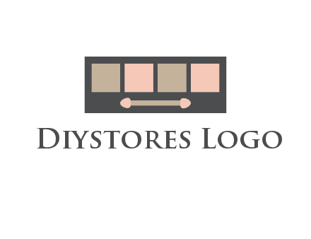 eye shadow palette beauty logo