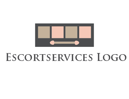 eye shadow palette beauty logo