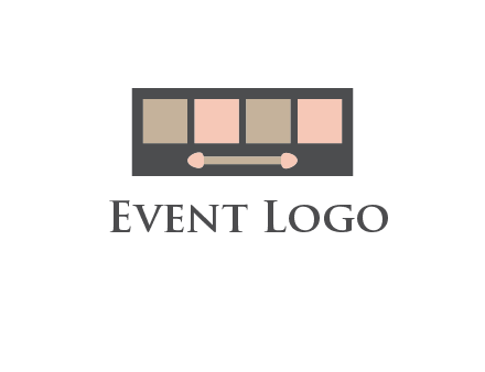 eye shadow palette beauty logo