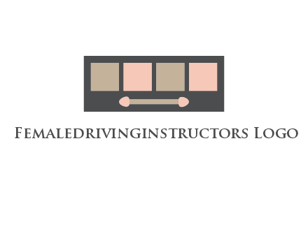eye shadow palette beauty logo