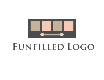 eye shadow palette beauty logo