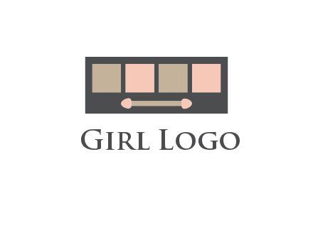 eye shadow palette beauty logo
