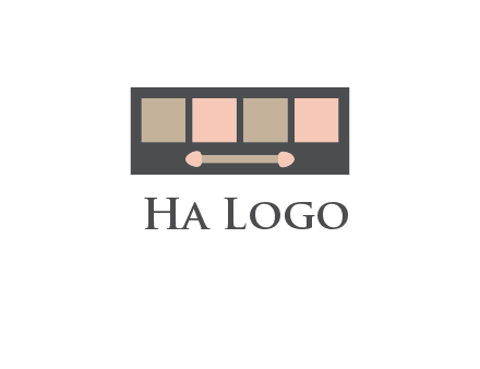 eye shadow palette beauty logo