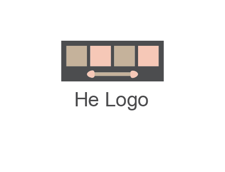 eye shadow palette beauty logo