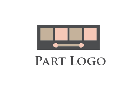 eye shadow palette beauty logo