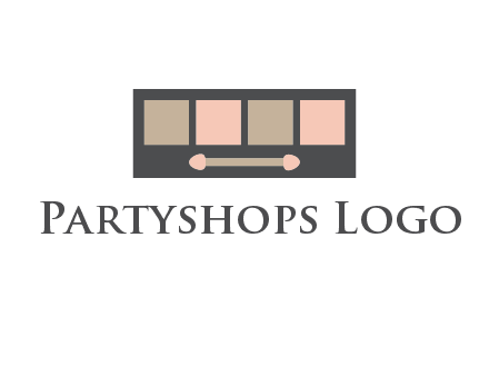 eye shadow palette beauty logo
