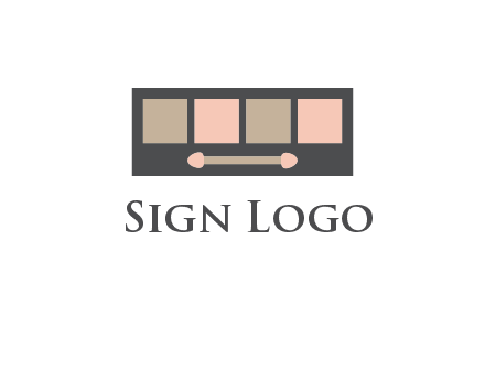 eye shadow palette beauty logo