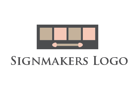 eye shadow palette beauty logo
