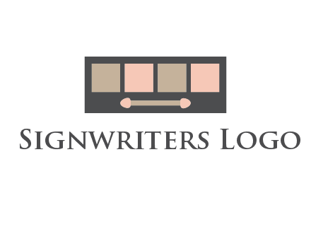 eye shadow palette beauty logo
