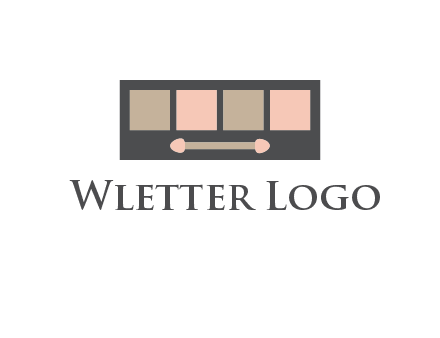 eye shadow palette beauty logo